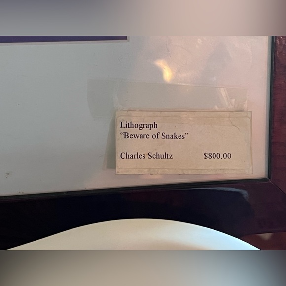 Charles M. Schulz Original Peanuts Sports Edition “Beware of Snakes” 1995 - Picture 3 of 5